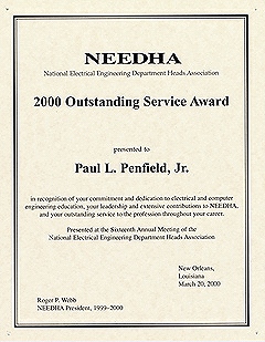 NEEDHA Award Certificate